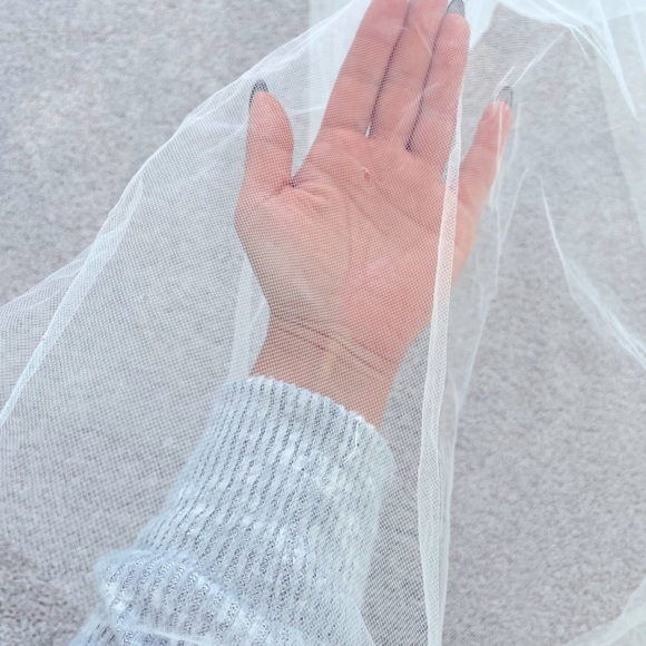 Beaded Cathedral Length Veil + Garment Bag - Picture 8 of 13